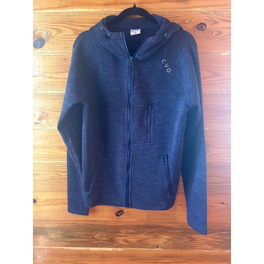 CVG Constantly Varied Gear Heathered Navy Blue Full Zip Jacket Women's Size Med